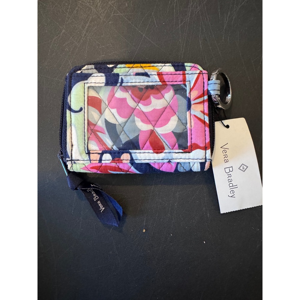 Vera Bradley RFID Petite Zip-Around Wallet Mod Paisley Quilted Cotton ID NWT - Picture 1 of 3